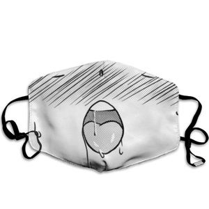 Face Mask Ahegao O-Face Mouth Mask Washeable Reusable Face Mouth Mask